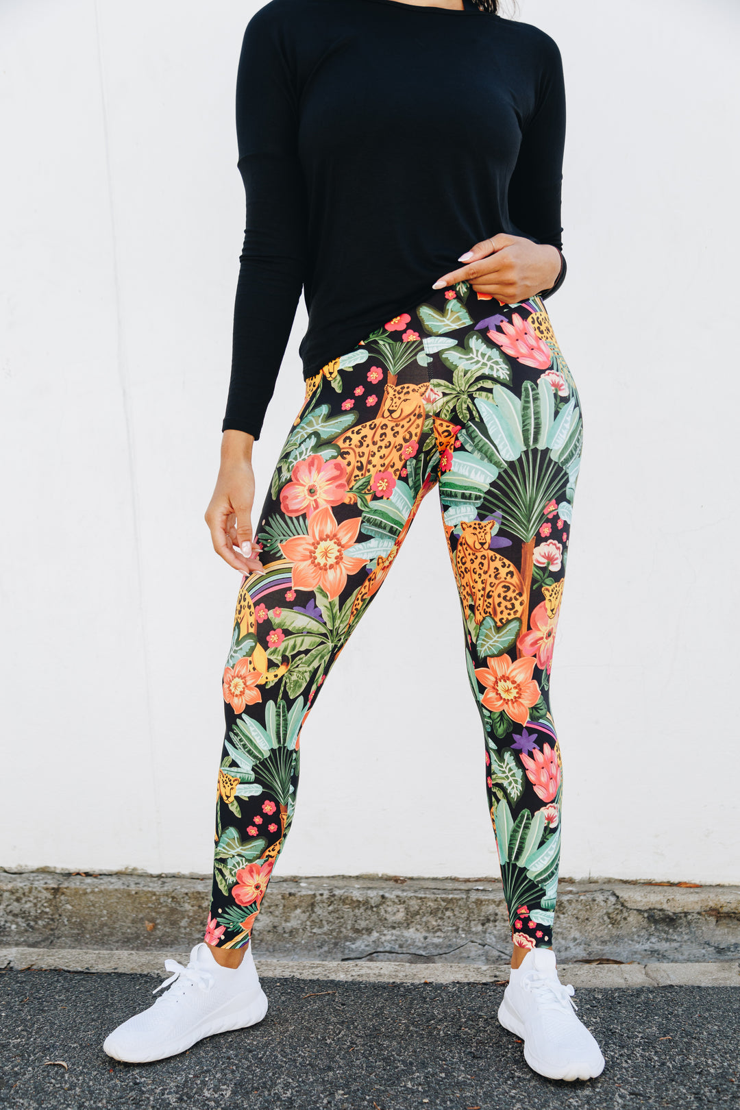 Cheetah Palms Full Length Leggings